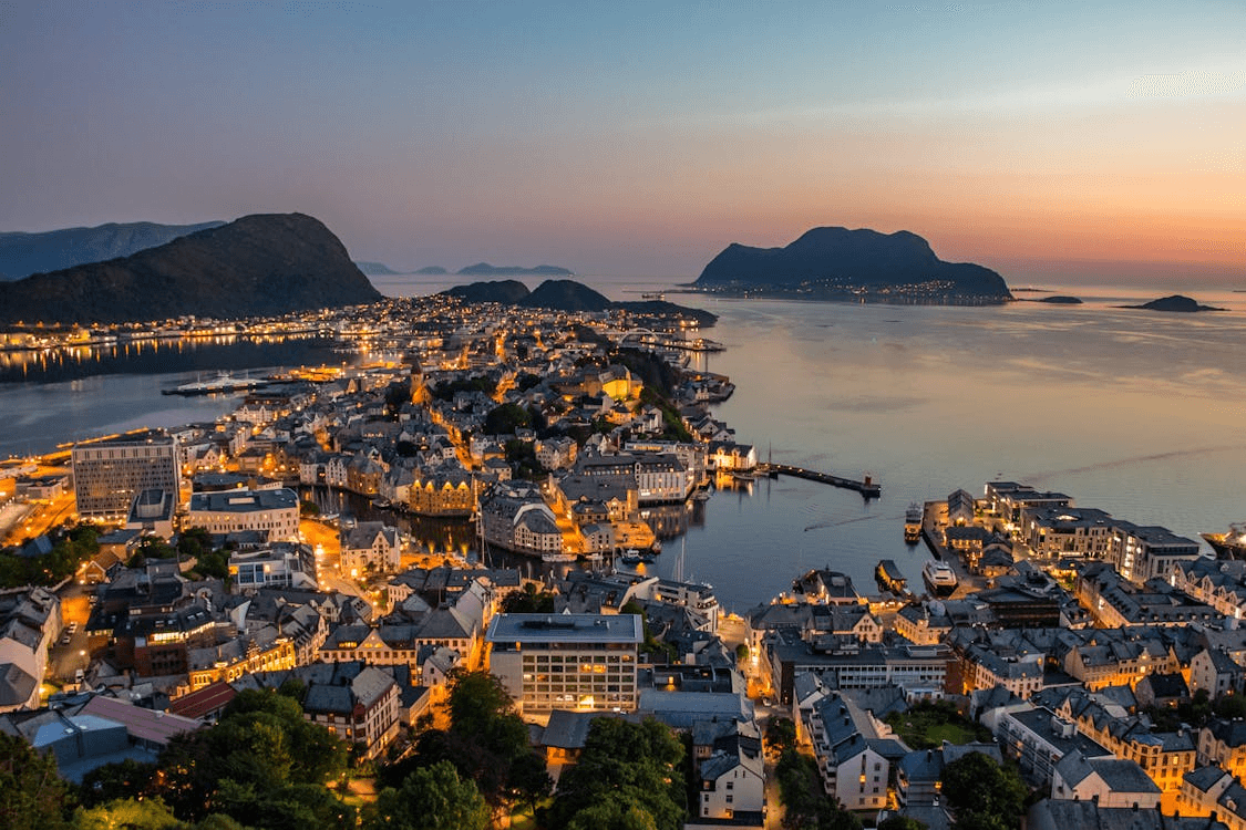 Norwegian community seen from above