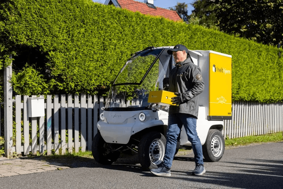 Delivery vehicle in operation